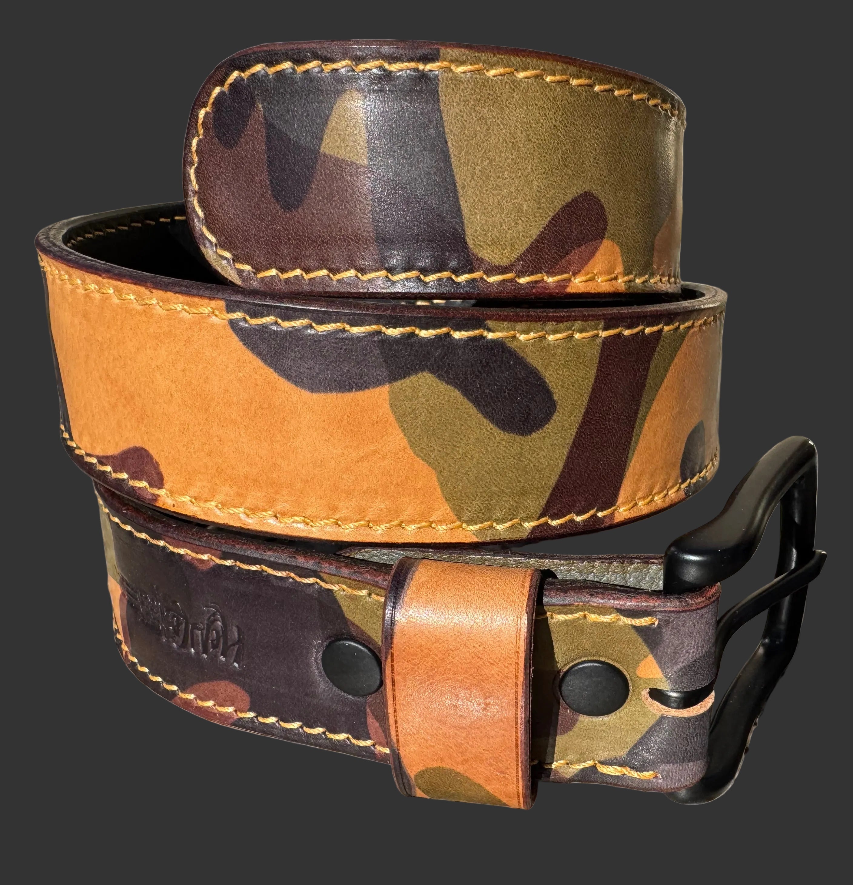 Camouflage Leather Belt